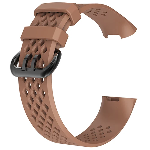 Odog Черный Сменный силиконовый ремешок для часов Ремешок для Fitbit Charge 3 Спортивные Смарт-часы браслет Высокое качество новое поступление - Цвет: Coffe
