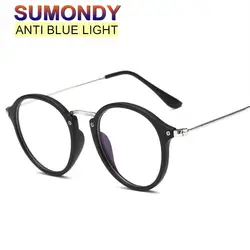 SUMONDY анти-синий луч защитные очки для женщин и мужчин модные дизайнерские синие легкие радиационные стойкие без диоптрий оптические UF14