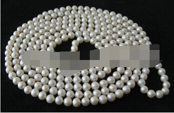 

ddh002262 AAA 100" 9-10mm natural white round FW pearl necklace