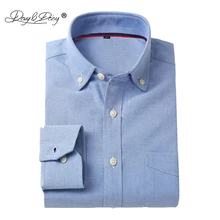DAVYDAISY Новое поступление оксфордская Мужская рубашка с длинным рукавом модная однотонная саржевая Повседневная рубашка бренд camisa masculina DS188