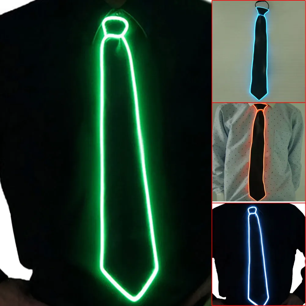 Light Up Novelty Luminous Necktie For Party DJ bar club AAA Battery | Лампы и освещение
