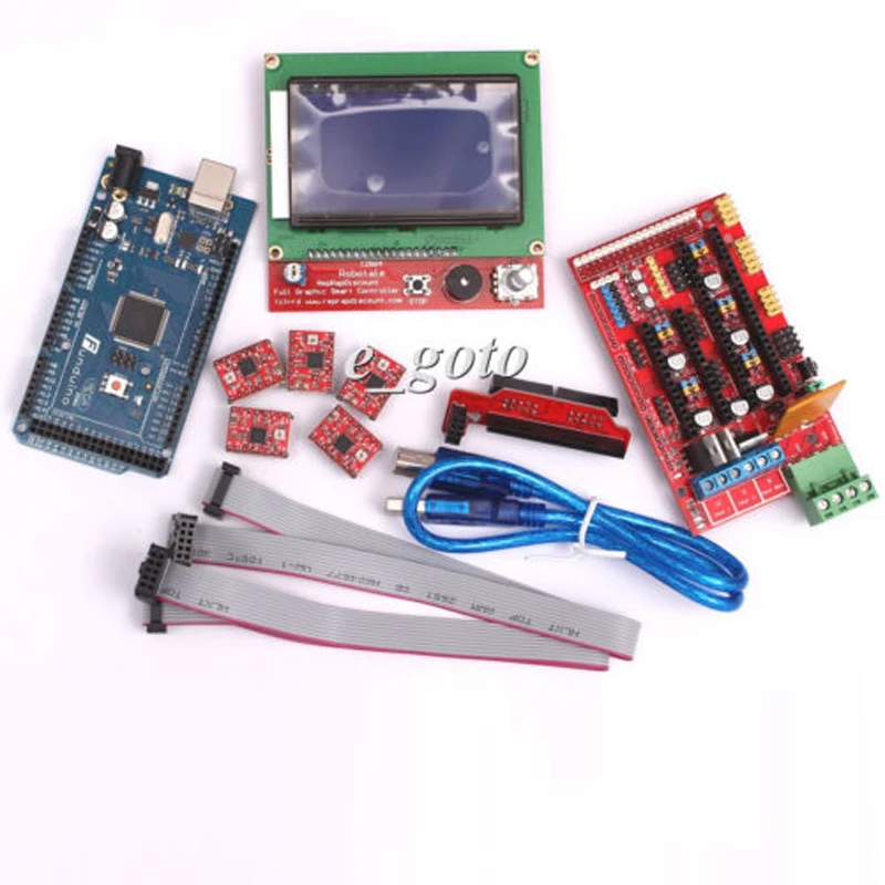 RAMPS 1 4 Mega2560 R3 Kit LCD12864 A4988 Motor Driver Reprap font b 3D b font