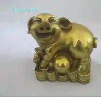 Hochzeit Dekorationen/Kunst Geschenk!!! Sammlung Chinesische Messing Geschnitzt Geld Schwein Statue/Home Dekoration Metall Tier Skulptur