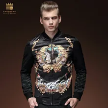FanZhuan Модная Повседневная Новая мужская весенняя куртка с принтом тонкий воротник Оригинальное тонкое пальто 15006