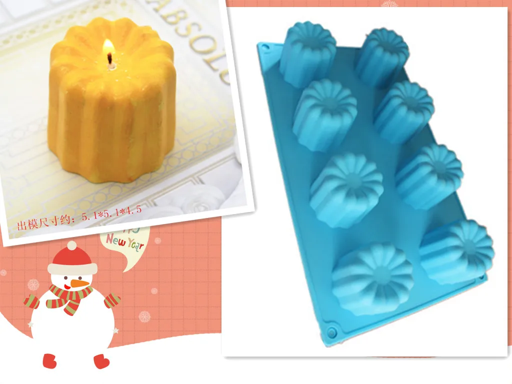Connected Silicone Molds for Candle making Jelly Cake Soap DIY 3d Flowers snowflakes Mold
