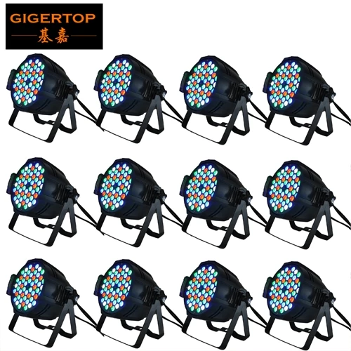12 TIPTOP TP-P54A светодиодный параболический алюминизированный отражатель 54x3 W RGBW Алюминий Par Банок 4/8 DMX Каналы DMX512 мытья этапа диджейское световое оборудование 90 V-240 V CE по ограничению на использование опасных материалов в производстве - Цвет: 12
