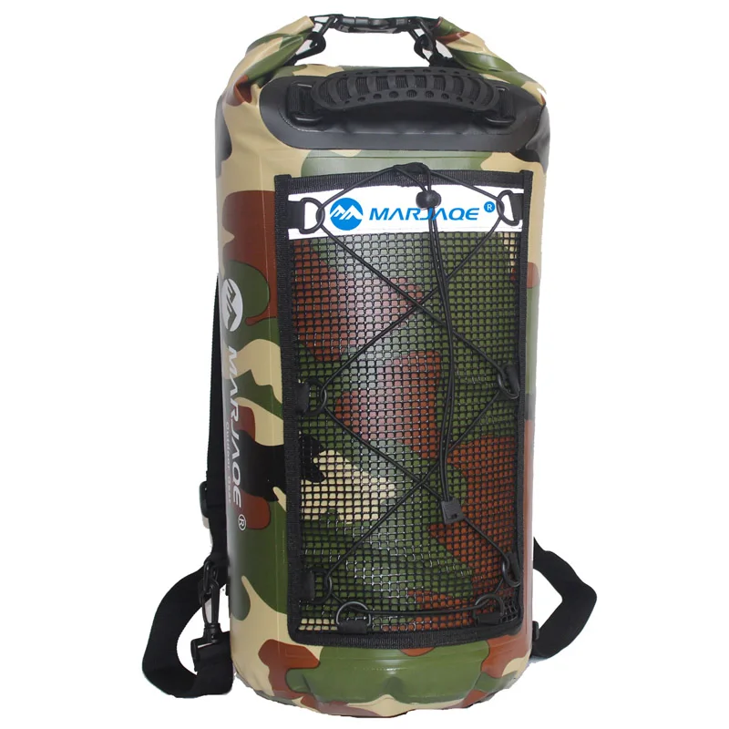 25L водонепроницаемые сумки для плавания, сетчатый мешок для хранения, сумка для речного треккинга, рафтинга, уличная камуфляжная сумка для плавания в комплекте с рюкзаком - Цвет: 25L Army Green