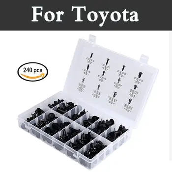 

240x Car Clip Trim Kit Set In Case Fit Rivets For Toyota Avensis Aygo Belta Blade Brevis Caldina Cami Camry Kit Styling