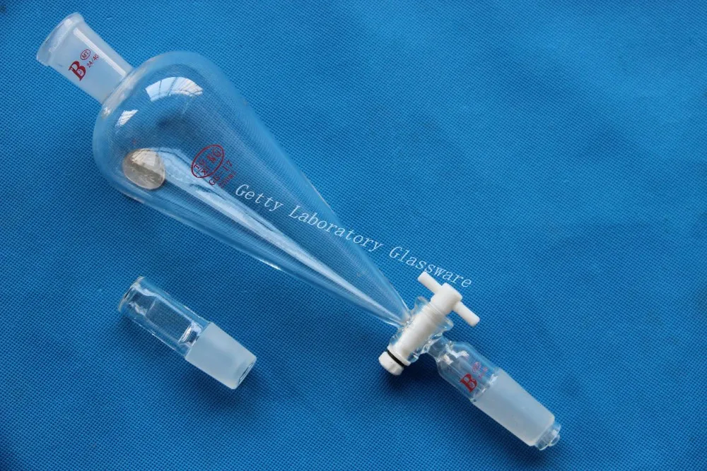 250 mL Seperatory funnel, with glass stopper, 24/40 joint,PTFE stopcock