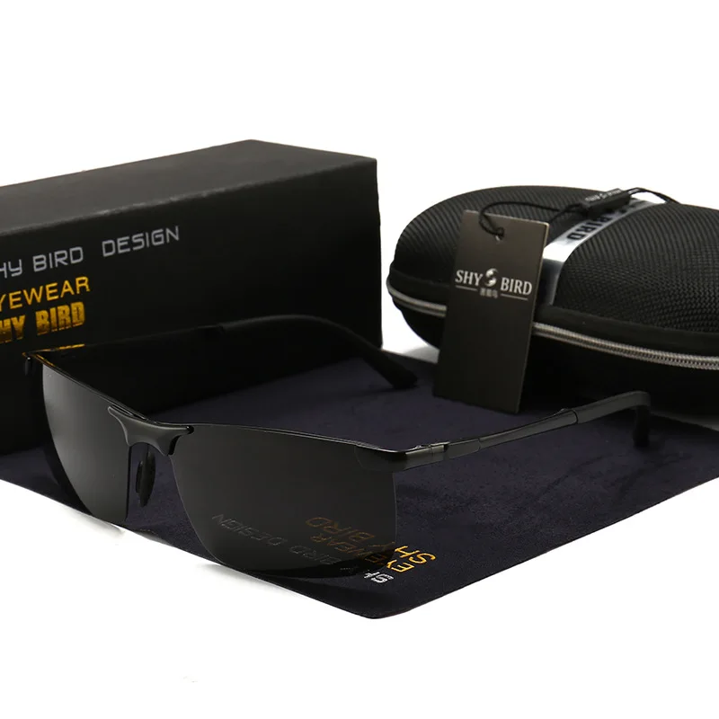 Brand designer Aluminum Magnesium sunglasses men  Polarized UV400 Sun Glasses  Male Eyewear Sun glasses