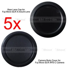 5x тела крышка для ЖК-дисплея с подсветкой Fujifilm Micro SLR APS-C Камера X-T1 X-T10 X-PRO1, X-E1 X-E2 и задние Кепки для цифровой фотокамеры Fuji микро SLR X креплением для объектива