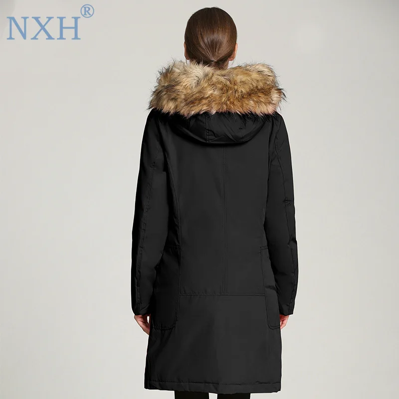 NXH супер теплая 2019 новая зимняя куртка зимнее пальто Женская парка хорошее
