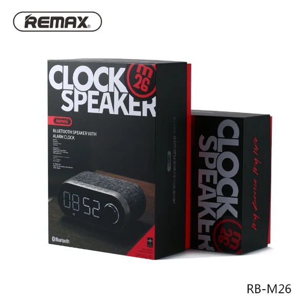 Портативный тканевый bluetooth динамик REMAX с часами alam Bluetooth 4 2 необходимые для