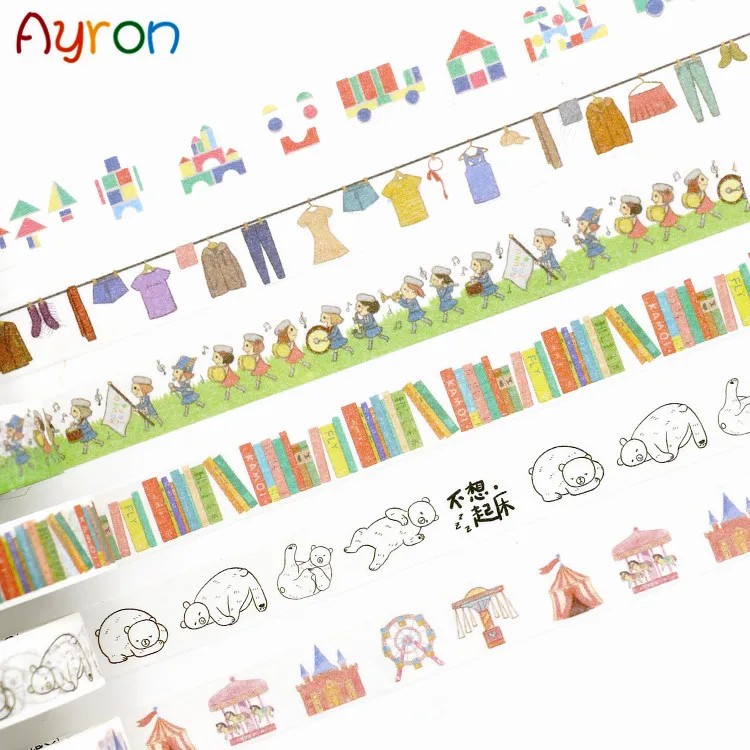 

1.5cm*7m Childhood memory washi tape DIY decoration scrapbooking planner masking tape adhesive tape kawaii stationery