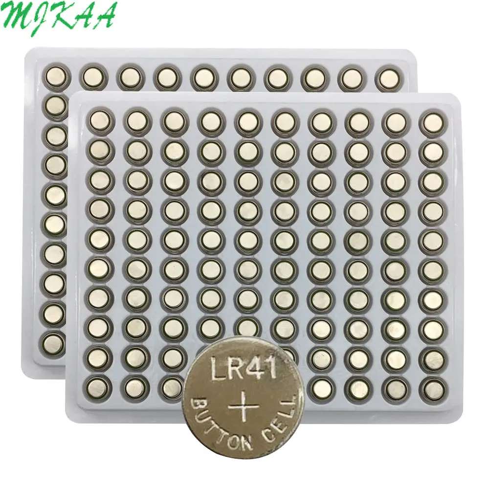 

200PCS/Lot LR41 AG3 SR41W 392 192 GP192A LR736 Button Watch Battery Cell Cion Batteries for flashlights,toys,watches