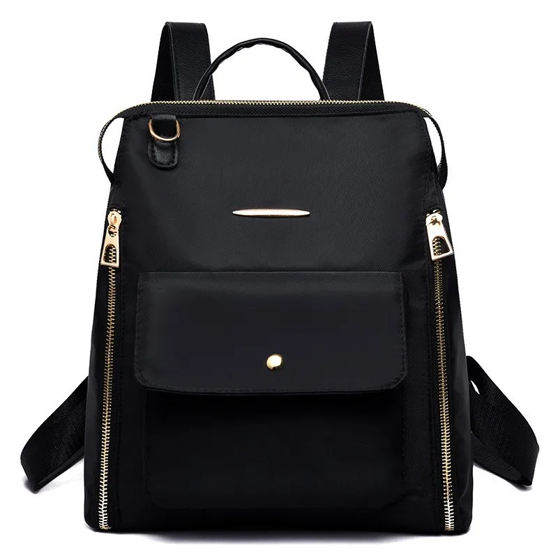 Black Backpack LIKETHIS, новинка, минимализм, женский рюкзак, сумки через плечо, Молодежный женский рюкзак, красивые повседневные Рюкзаки для девушек, дизайн - Цвет: Black Backpack