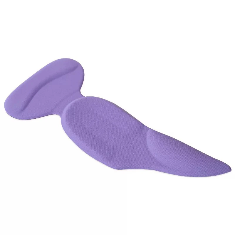Силиконовые стельки Т-образной формы на высоком каблуке с подкладом для супинатора, ортопедические стельки для женщин, инструмент для ухода за ногами, вставки и подушки, 1 пара - Цвет: Lycra purple