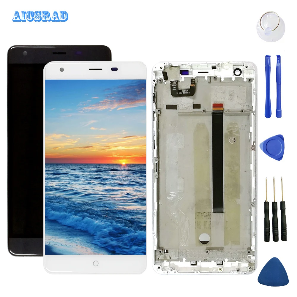 

AICSRAD Original used Ulefone Power 1 LCD Display Digitizer + Touch Screen Assemblely frame + tools for Power1 5.5'' in stock