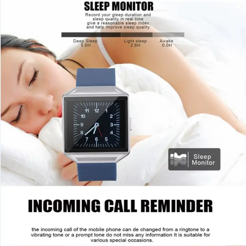 

Waterproof Smart Wristband Blood Pressure Monitor Step Count Watch Health Band Fitness Large Color Screen Bracelet