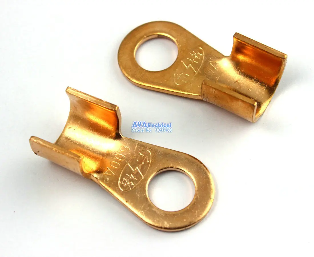 5 Pieces 600A Copper Battery Cable Connector Terminal Lug OT 600Ain