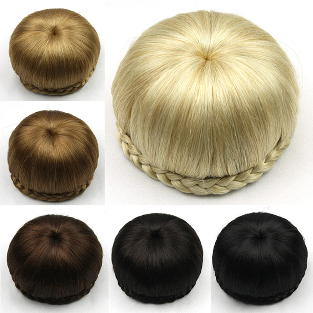 Gres термостойкие волокна чистый цвет для женщин Плетеный шиньон синтетические волосы булочки для европейских и американских
