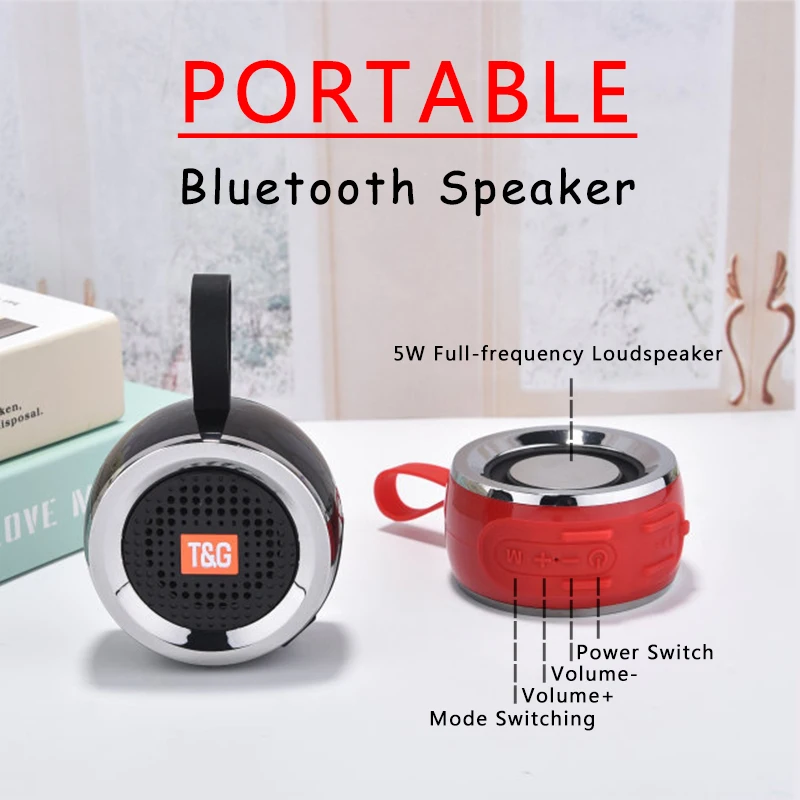 Портативный Bluetooth мини динамик Беспроводная колонка Круглый сабвуфер высокой