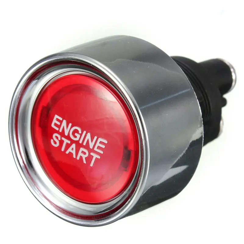 Red Universal Car Illuminated Push Button Engine Start Starter Switch