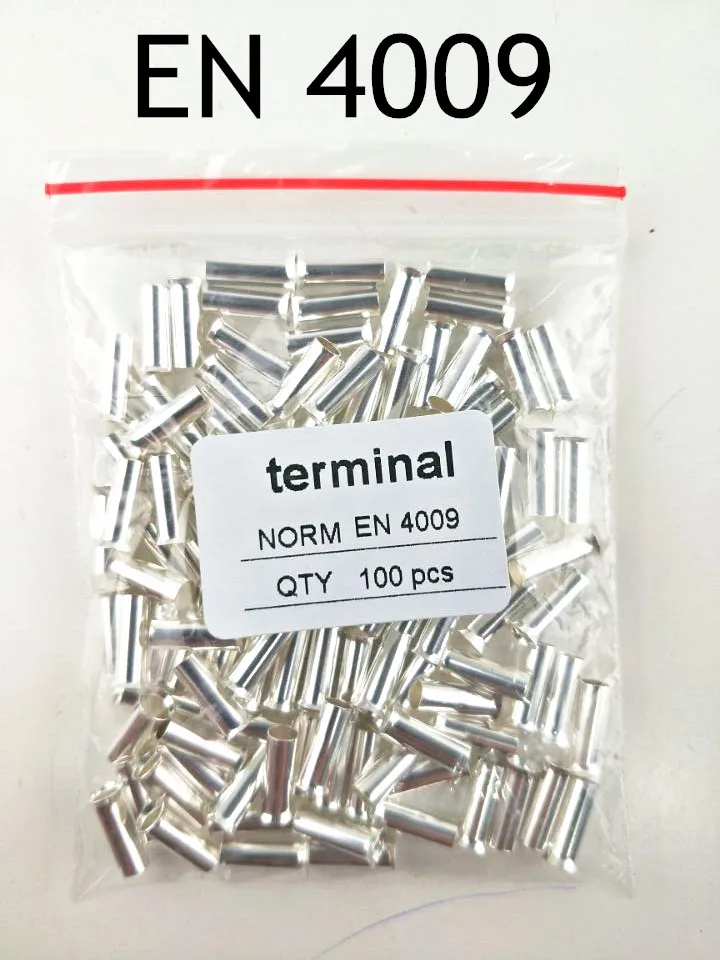 

100PCS 12AWG Bootlace cooper Ferrules kit set Wire Copper Crimp Connector Insulated Cord Pin End Terminal EN4009