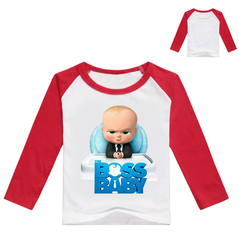 BOSS BABY/детская одежда Топ для девочек и мальчиков короткие футболки для подростков, повседневные рубашки для малышей, костюм детская одежда, футболка, топы