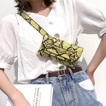 Женская поясная сумка из змеиной кожи, поясная сумка, модная женская сумка для груди, поясная сумка для девочек, приспущенное на плечах мини-платье, сумки для телефона 4