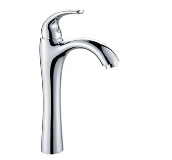 

Gold / Chrome Ti-PVD Single Handle Brass Tall Bathroom Vanity Sink / Basin Torneira Cozinha Crane Faucets Mixers Taps (UP-6639K)