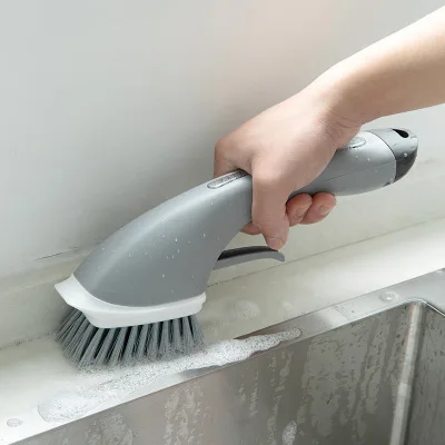 

2pcs Kitchen Cleaning Brush Removable Brushes Long Handle Sponge Cleaning Brush Soap Dispensing Soap Brush Kitchen cleaning tool