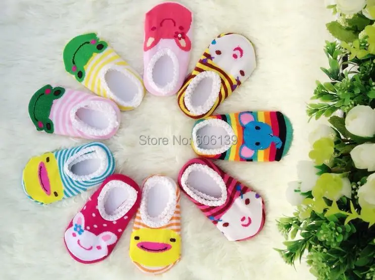 Милые нежные детские чулочно-носочные изделия; нескользящие дышащие кружевные носки-башмачки; 10 пар/лот; разные цвета