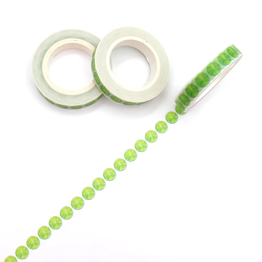

10m*8mm Creative Lemon Slices Washi Tape High Sticky Masking Tape Office Supply Hand Tear Adhesive Paper Tape DIY Book Diary
