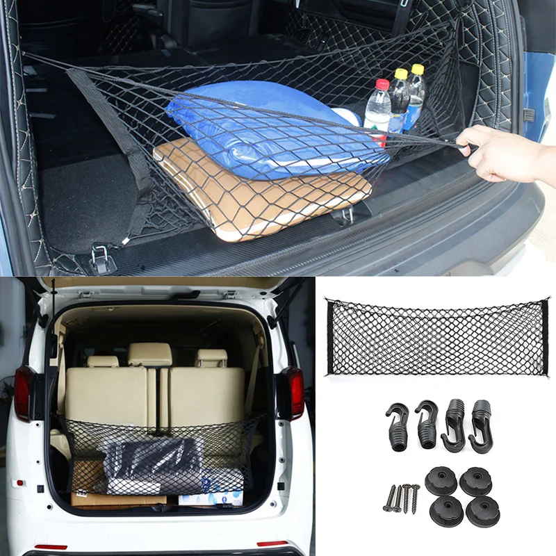

Universal Car Rear Trunk Boot Organizer Pocket Cargo Net Mesh Storage Car Receive Arrange Net 92.5cm*42cm