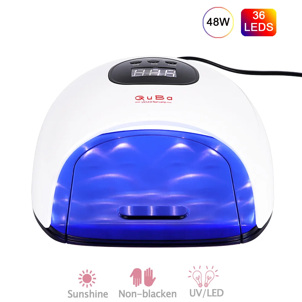 

48W UV Led Nail Lamp For All Gel Varnish Nail Dryer Temperature Control Auto Timer Nail Machine Sun Light Nail Art Tools JI917