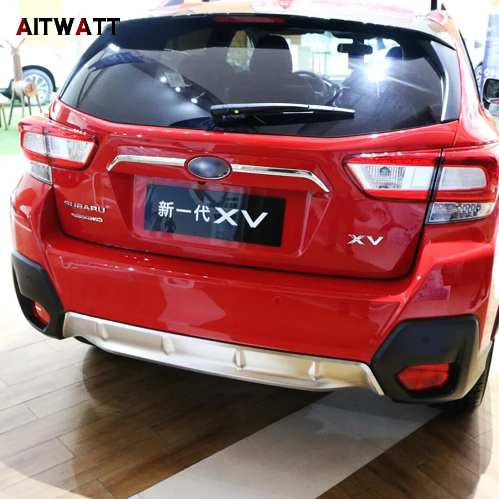 

For Subaru XV 2018 ABS Chrome Rear Garnish Trunk Lid Cover Trim Boot Tailgate Molding 2pcs Car Stickers Accessories AITWATT