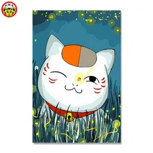 Картина по номерам художественная краска по номерам японская фигуры аниме «тетрадь дружбы Нацумэ» Hayao Miyazaki DIY Цифровая живопись их цвет d