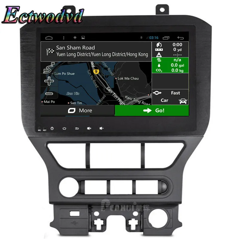 Ectwodvd 10,2 дюймов Восьмиядерный Android 8,1 Автомобильная dvd-навигационная система Радио стерео для Ford Mustang