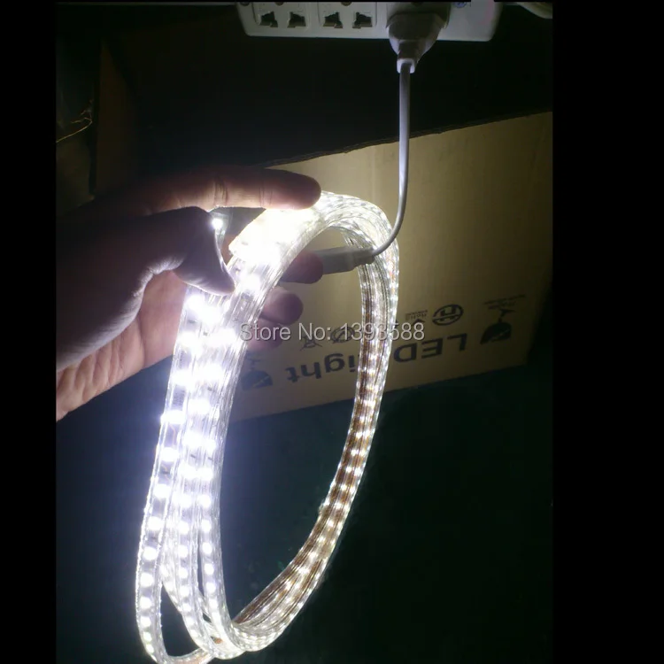 #Best 5M strip + strip plug 300 LED 5050 LED Flexible Strip Light lamp Waterproof Cool White Warm white red yellow green 220V