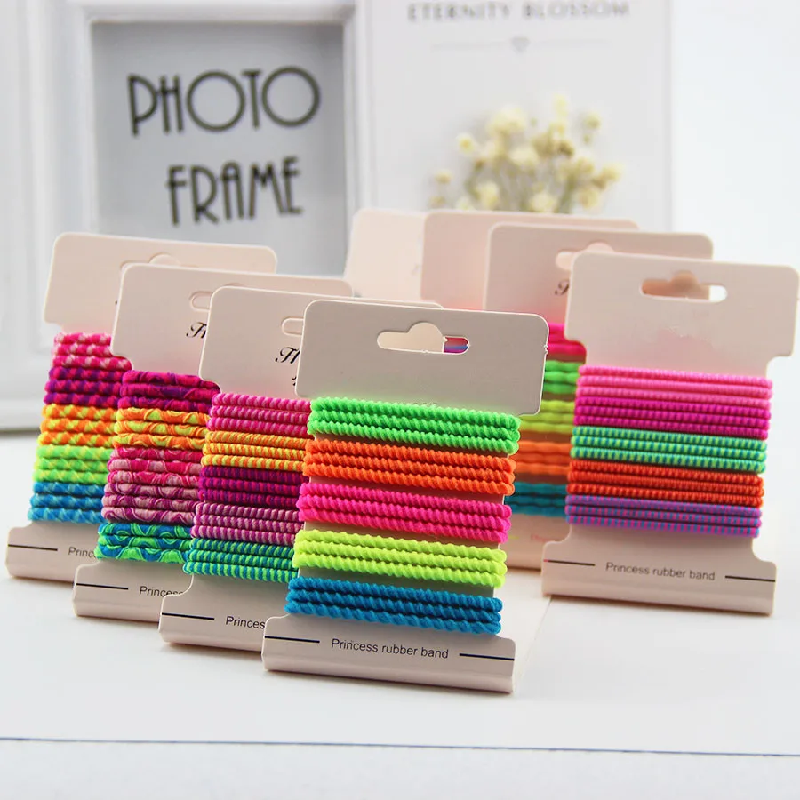 

60Pcs/lot Hot New Children Elastic Hair Bands Candy Color Headband Princess Scrunchy Ropes Gum Cute Hair Accessories for Girls