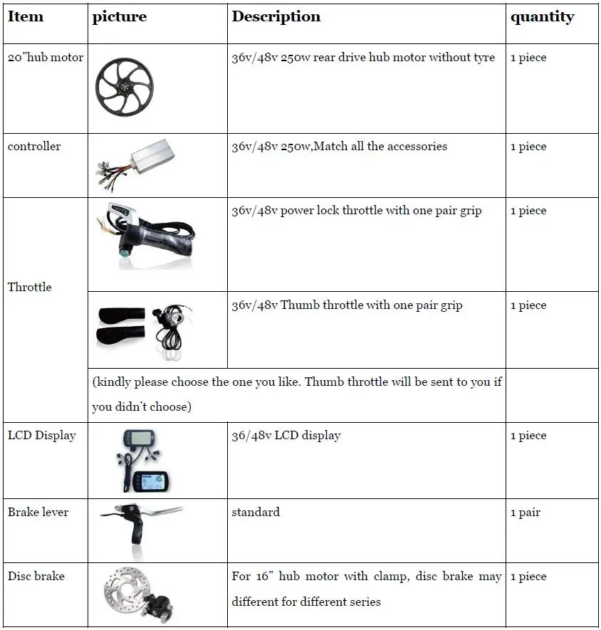 Excellent Rear Drive Hub Motor With LCD throttle 20 inch electric bike conversion kit For E Scooter Bike DIY motor wheel Kit Folding 3