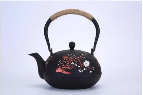 Японский Южный чугунный чайник, старый железный чайник, раковины, Японские чайные горшки, бойлер для здоровья, весы, железный горшок, 1000 мл/1200 мл - Цвет: 1200ML