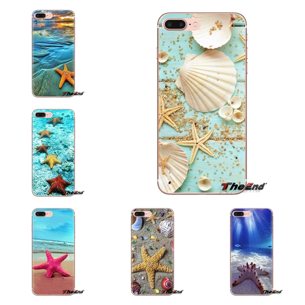 finding summer beach Sea Sun Starfish Transparent Soft Covers For Samsung Galaxy A3 A5 A7 A9 A8 Star A6 Plus 2018 2015 2016 2017 |