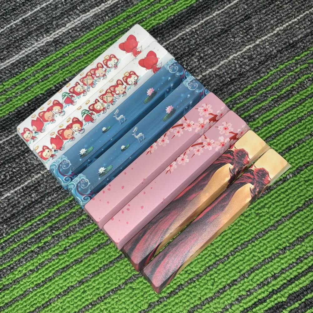 

Sublimation Craft Cherry Profile 6.25U PBT Space Keycaps for Cherry MX Switches Mechanical Keyboard Colorful key cap space
