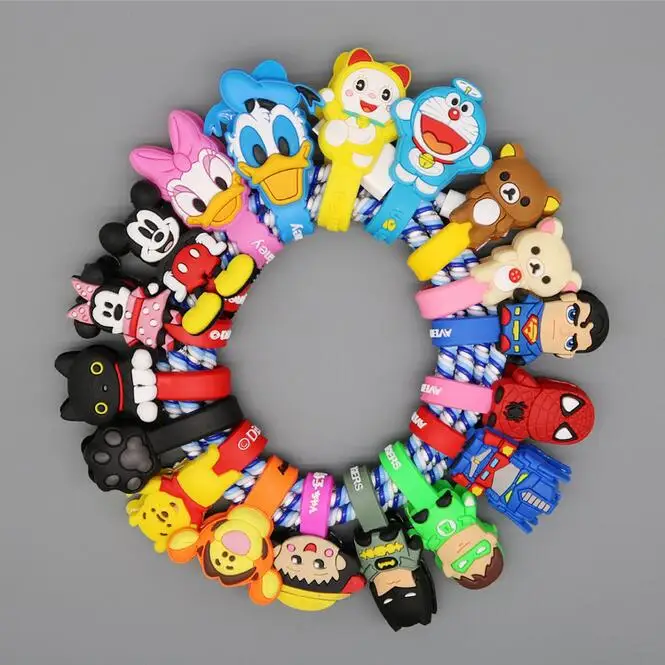 10pcs lot Cartoon Headphone Earphone font b Cable b font Wire Organizer Cord Holder USB Charger