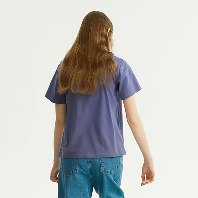 Повседневная игривая Женская летняя футболка в консервативном стиле с рисунком Зеленого человека, женская фиолетовая футболка, топы с круглым вырезом, свободная футболка