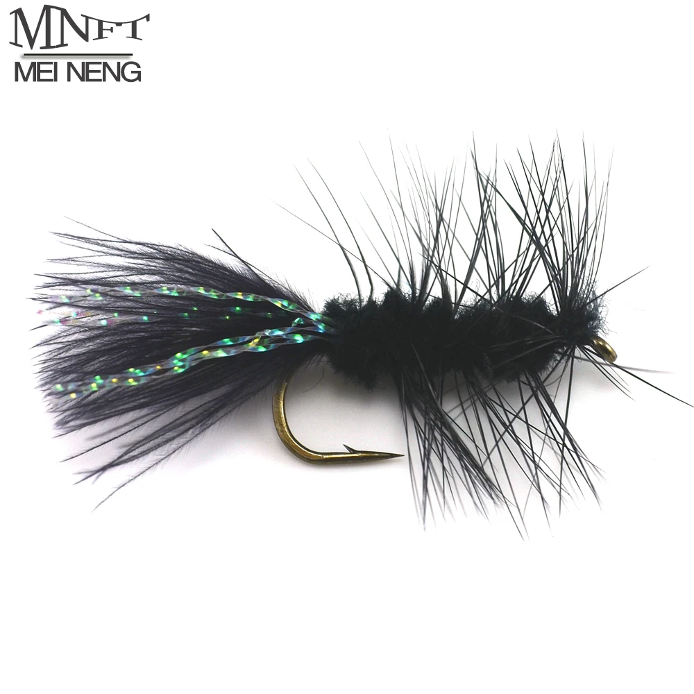Black streamer. 6 12 flies Woolly Bugger 4 sizes 8 cone head 10
