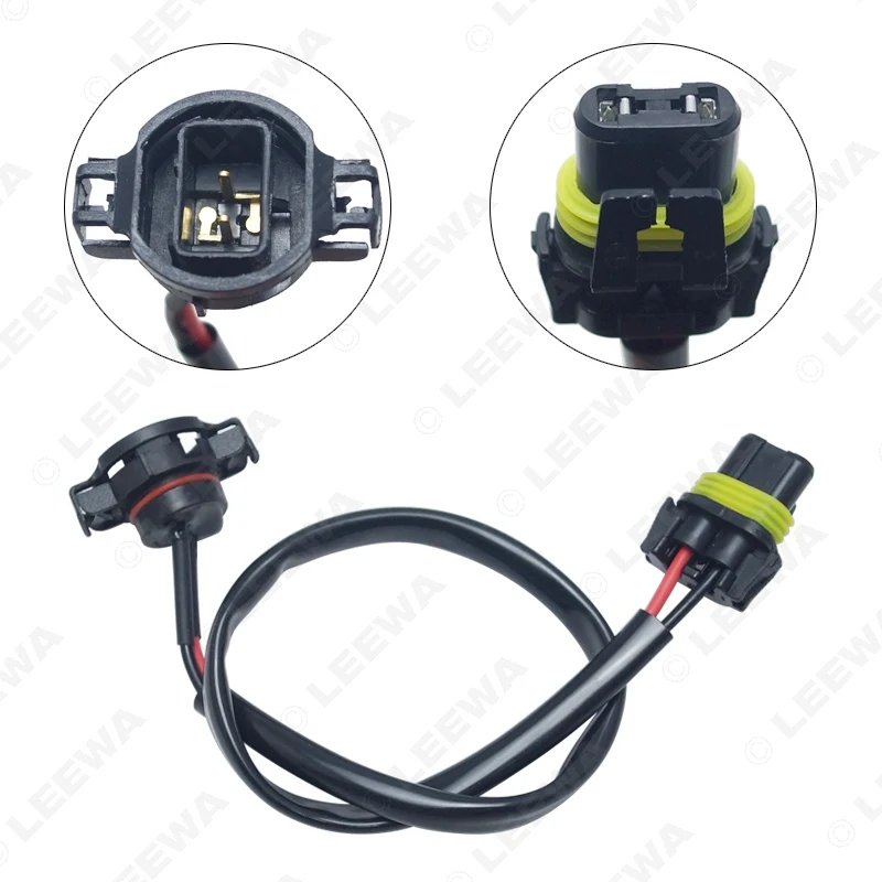LEEWA 2 шт. автомобиля 12 V 9006 К H16/5202 штекер Мощность кабельный жгут мм, удлиняющий кабель, для HID переделочный комплект балласт для акции#5980