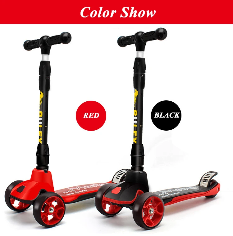 Infantil Brilhando Crianças Scooter Anos Bebê Walker Um-clique Dobrável Triciclo 3 Rodas Passeio no Carro 2-6 4 Brinquedos e hobbies